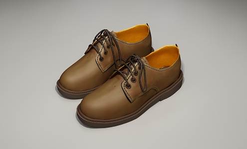 Modern leather shoes 3d model