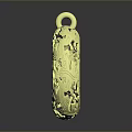 Stylish Yellow Fashion Pendant Accessory With Intricate Round Hoop Design