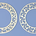 Metal Engraved Pane Border Pattern Lattice Traditional Pattern 3d model