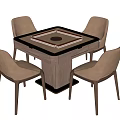 Modern Mahjong Table and Chair Mahjong Table 3d model
