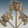 Axe Western Tomahawk Weapon 3d model