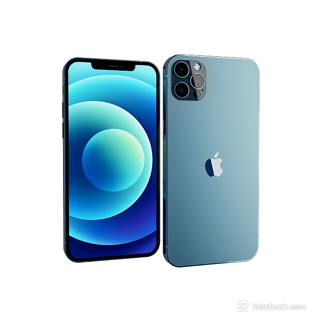 Latest Apple iPhone Smartphone with Vibrant Display and Triple Camera Back Design 3d model
