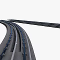 Smooth Curved Train Tracks Ideal for Model Railroad Layout Design and Decoration