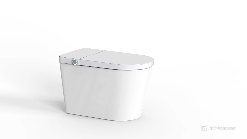 White Modern One Piece Toilet With Sleek Design And Clean Lines 3d model 