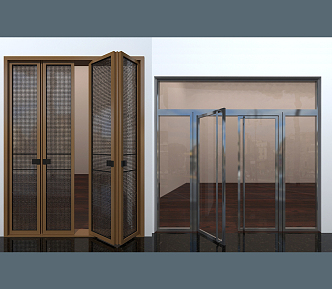 modern folding door 3d model