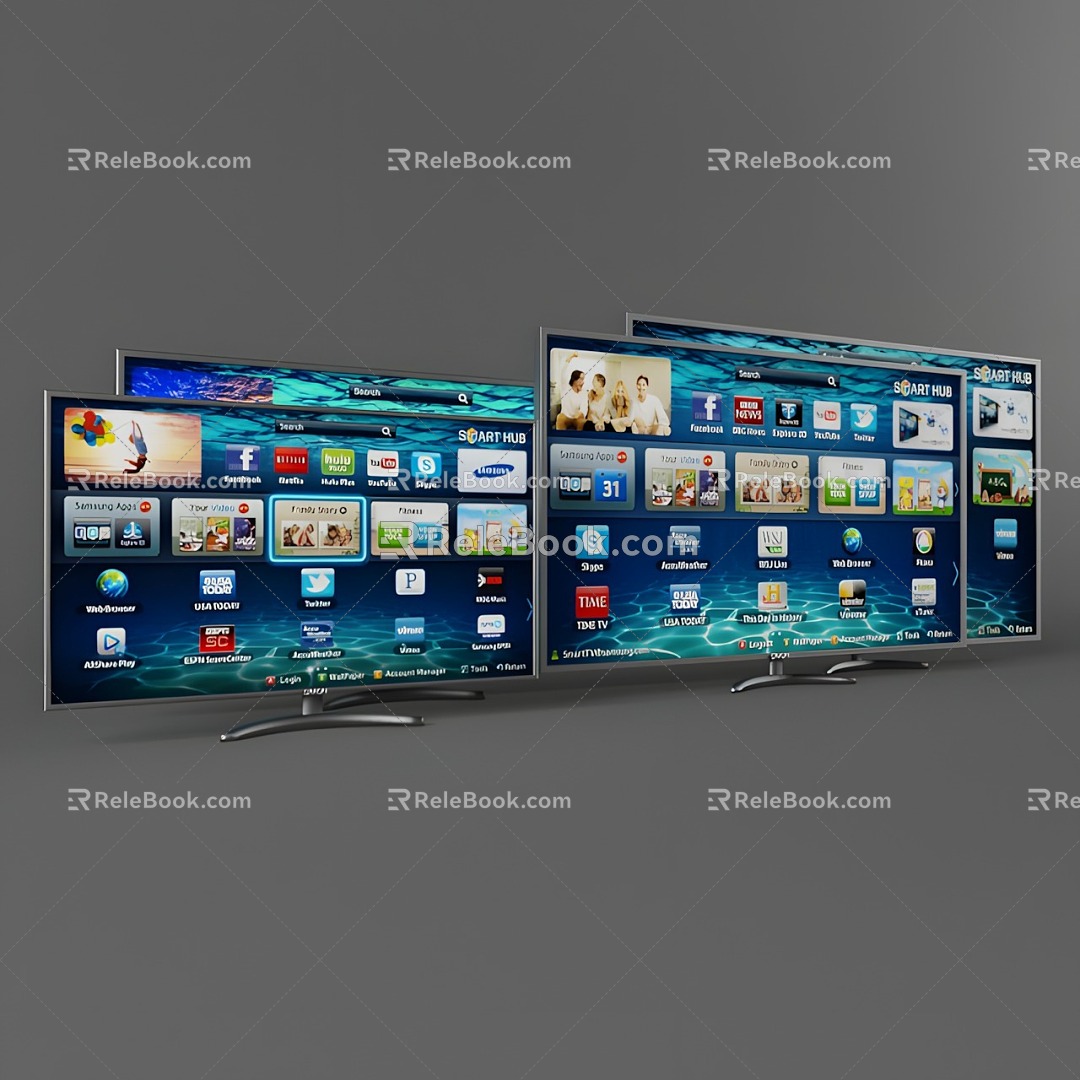 TV series computer display 3d model