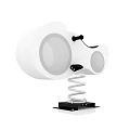White Building Blocks With Circular Parts Black Base And Spring Structure