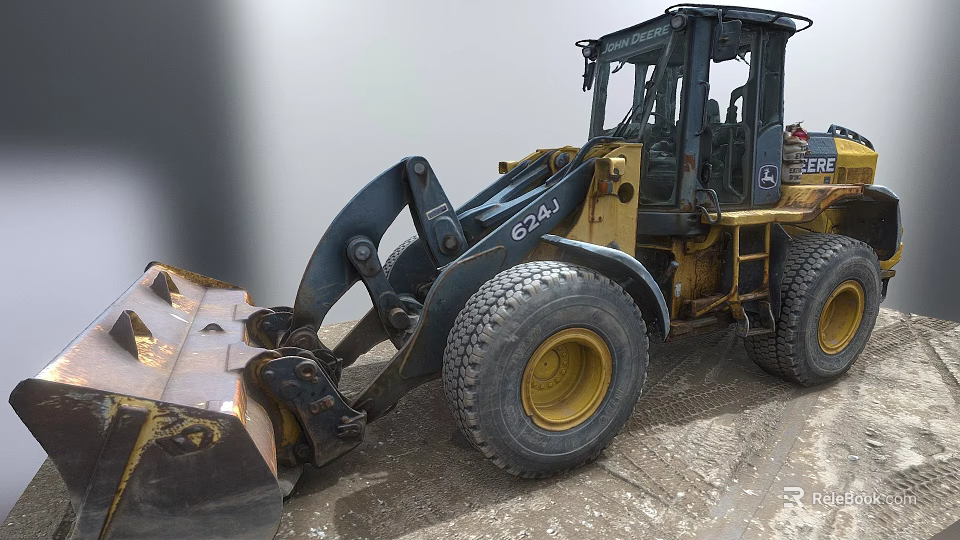 CT34 Utility Vehicle with Heavy Duty Bucket and Large Tires for Construction Tasks 3d model 