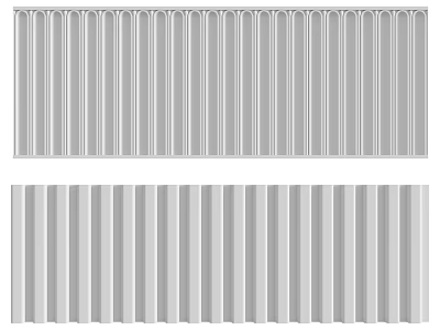 Corrugated Metal Building Components With Two Distinct Ribbed Patterns For Structural Use 3d model