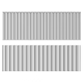 Corrugated Metal Building Components With Two Distinct Ribbed Patterns For Structural Use