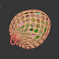 Golden Hollow Out Lattice Design Spherical Decorative Daily Living Accessory With Hanging Ring