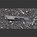 Colorful Stone Pebbles and Natural Wooden Accent Decorative Display Piece on Black Base
