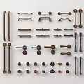 Various Metal Handles In Different Designs And Styles For Home Furniture Use