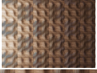 Solid wood wall panel 3d model