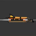 Hardware Tools Orange Caulk Gun Red Wood Plane And Yellow Soldering Iron On Brown Base