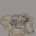 Pile of Stones and Wood Debris Near Graffiti Covered Concrete Wall
