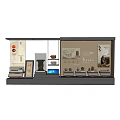 Museum Display Shelves With Glass Showcase For Antique Artifacts And Lighting