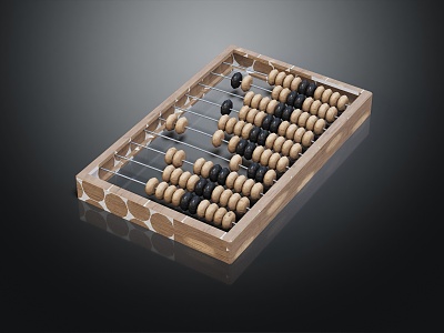 Modern abacus teaching supplies 3d model