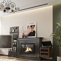 Cozy Retro Open Plan Dining And Living Room With Herringbone Wood Flooring And Leather Sofas