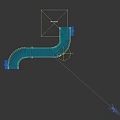 Curved Blue Roller Conveyor Industrial Equipment With Metal Support Legs
