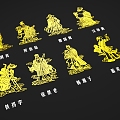 Eight Immortals Crossing the Sea 3d model