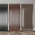Modern Swing Doors With Textured Panels Vertical Stripes And Multiple Colors 3d model