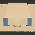 Vintage Retro Computer Featuring Pixel Game Screen On Beige Blue Console Design