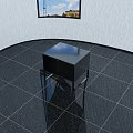 Elegant Modern Wooden Cabinet With Slim Metal Legs And Decorative Strip