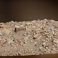 Textured Construction Component With Gravel Soil And Small Stones 3d model