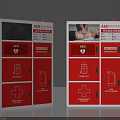 Medical Emergency Equipment Cabinet With AED First Aid Kit And Fire Extinguisher