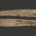 Two Natural Solid Wooden Logs With Visible Grain Texture As Decorative Material Pieces