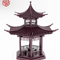 Chinese Hexagon Pavilion 3d model