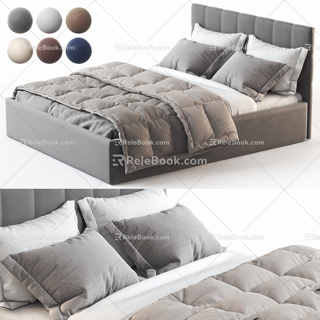 Modern Other Bed Hove Costa Double Sheets 3d model