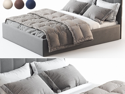 Modern Other Bed Hove Costa Double Sheets 3d model