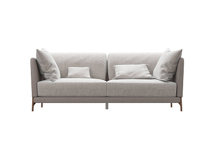 Modern double sofa multiplayer sofa 3d model