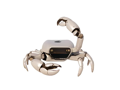 Smart Machine Crab Shaped Design With Metallic Claws And Legs 3d model