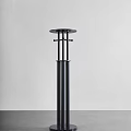 Modern Minimalist Table Chair Set With Metal Frame And Round Tabletop By NeriHu Design