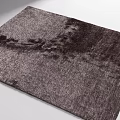 Soft Plush Dark Gray Square Rug with Textured Surface for Living Room Decor