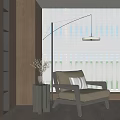 Modern Leisure Chair Single Person Sand Recliner Chair Stool Dining Table and Chair Desk and Chair Table and Chair Lazy Sofa Multi-Person Sofa Floor Lamp 3d model