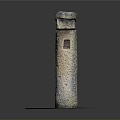 Traditional Rustic Stone Archway Structure With Columns And Lintel Top