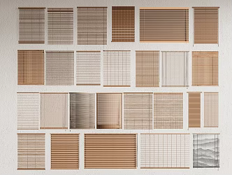New Chinese Bamboo Curtain Roller Curtain 3d model