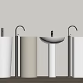 Washstand basin Column basin 3d model