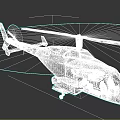 Black Modern Sleek Helicopter With Fuselage Rotor And Landing Gear Design