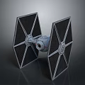 Detailed Scale Starfighter Spacecraft Model With Twin Wings And Central Body
