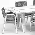 Modern Flexform Outdoor Tables and Chairs 3d model