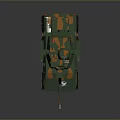 Military Armored Wheeled Tank With Camouflage Paint Turret Weapon System And Antenna Equipment