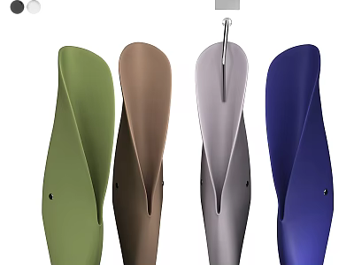 Modern Urinals In Multiple Colors With Sleek Contemporary Design Features 3d model