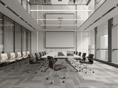 Modern Conference Room 3d model