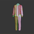 Light Blue Zipper Front Long Sleeve Jacket With Light Gray Pants Outfit