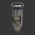 Detailed White Wooden Boat Featuring Deck Superstructure Railing And Antenna Details 3d model